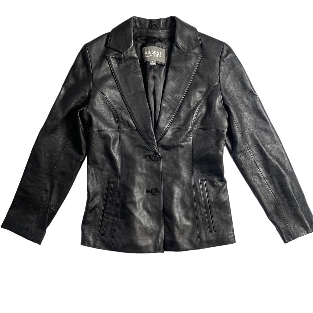 Wilson Leather Black Jacket SZ S